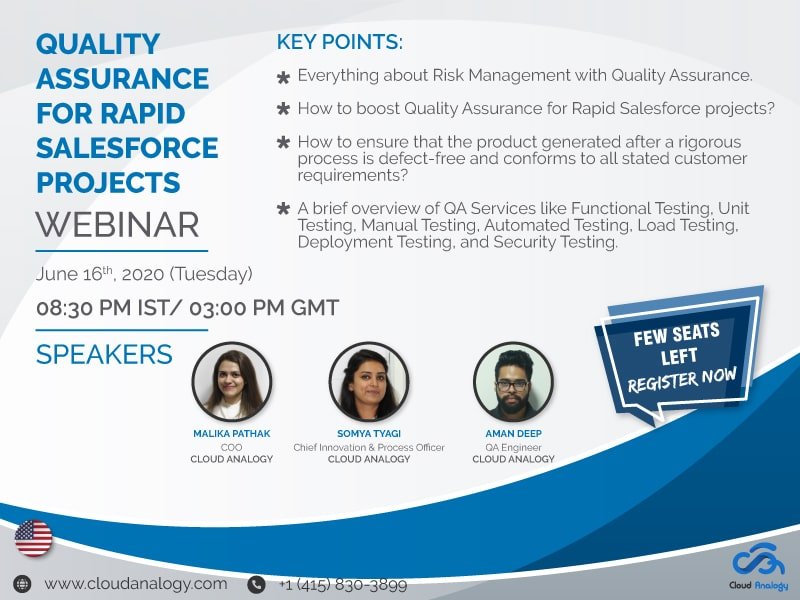 You are currently viewing Cloud Analogy To Host Webinar On Quality Assurance For Rapid Salesforce Projects